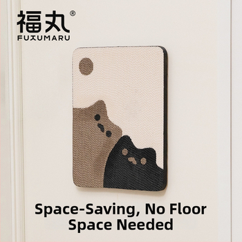 Fukumaru Otporna ploča za grebanje mačaka, zidno postavljanje, vertikalni, od valovitog papira, crtani stil