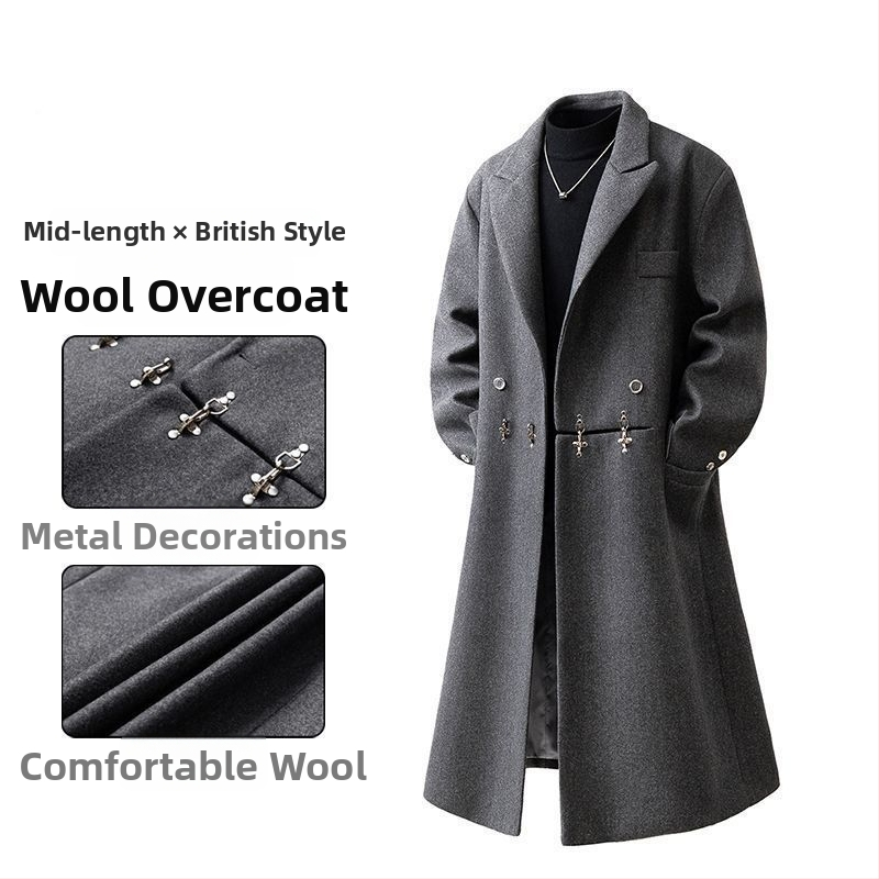 Palton Beijiang Wolf – stil european și american, lână cu păr de iepure, lungime scurtă 40-50 cm, guler tip sacou