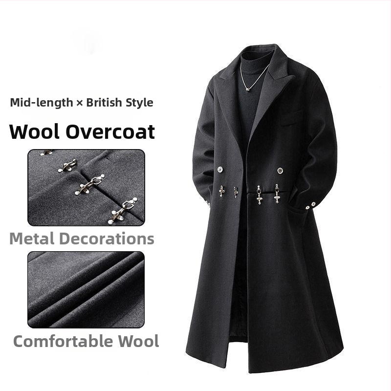 Palton Beijiang Wolf – stil european și american, lână cu păr de iepure, lungime scurtă 40-50 cm, guler tip sacou