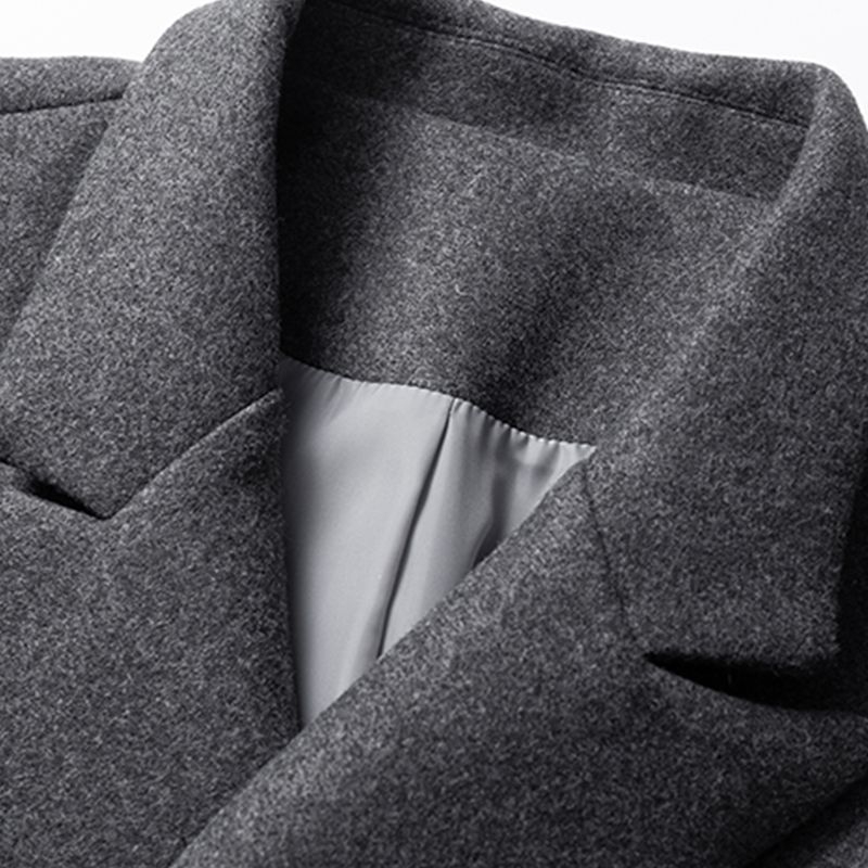 Palton Beijiang Wolf – stil european și american, lână cu păr de iepure, lungime scurtă 40-50 cm, guler tip sacou