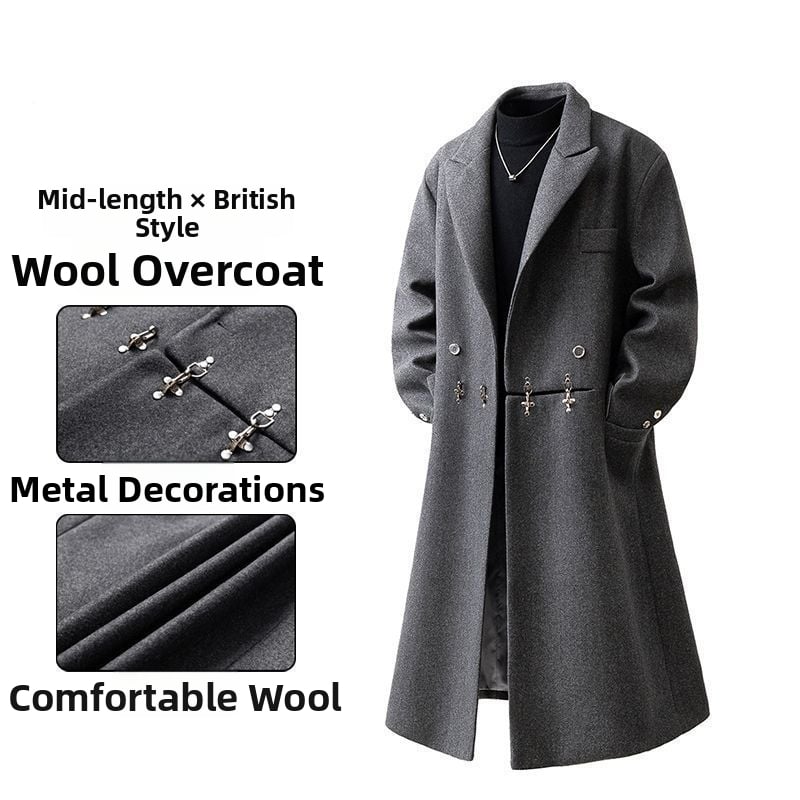 Palton Beijiang Wolf – stil european și american, lână cu păr de iepure, lungime scurtă 40-50 cm, guler tip sacou