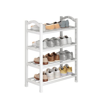 Πλαστικό ράφι παπουτσιών Jane Laiju, 3/4/5-όροφο, μοντέρνο πολυλειτουργικό εσωτερικό σύστημα αποθήκευσης