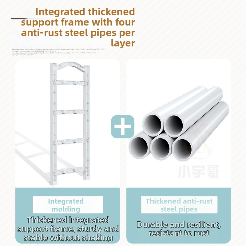 Plastový stojan na topánky Jane Laiju, 3/4/5‑poschodový, moderné viacúčelové vnútorné úložisko