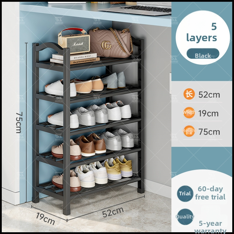 Plastový stojan na topánky Jane Laiju, 3/4/5‑poschodový, moderné viacúčelové vnútorné úložisko