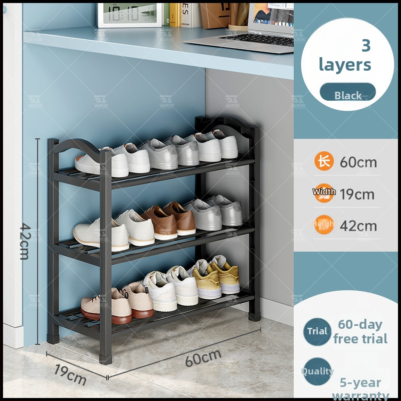 Plastový stojan na topánky Jane Laiju, 3/4/5‑poschodový, moderné viacúčelové vnútorné úložisko