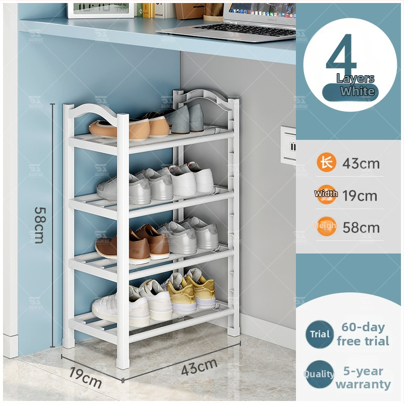 Plastový stojan na topánky Jane Laiju, 3/4/5‑poschodový, moderné viacúčelové vnútorné úložisko