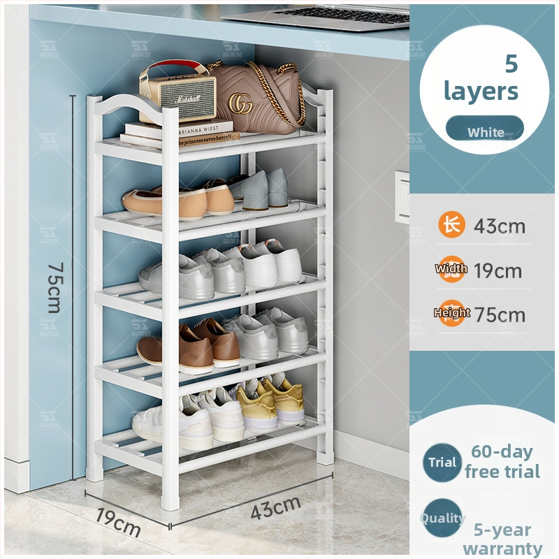 Plastový stojan na topánky Jane Laiju, 3/4/5‑poschodový, moderné viacúčelové vnútorné úložisko