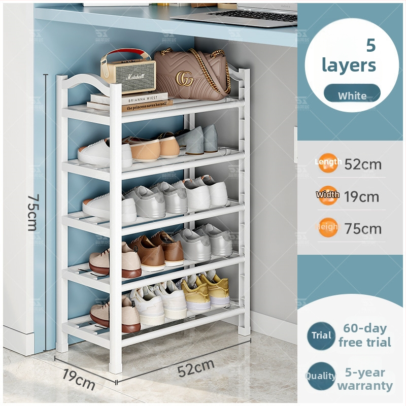 Plastový stojan na topánky Jane Laiju, 3/4/5‑poschodový, moderné viacúčelové vnútorné úložisko