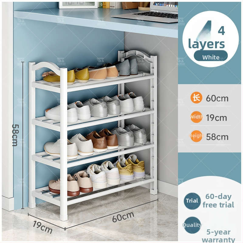 Plastový stojan na topánky Jane Laiju, 3/4/5‑poschodový, moderné viacúčelové vnútorné úložisko