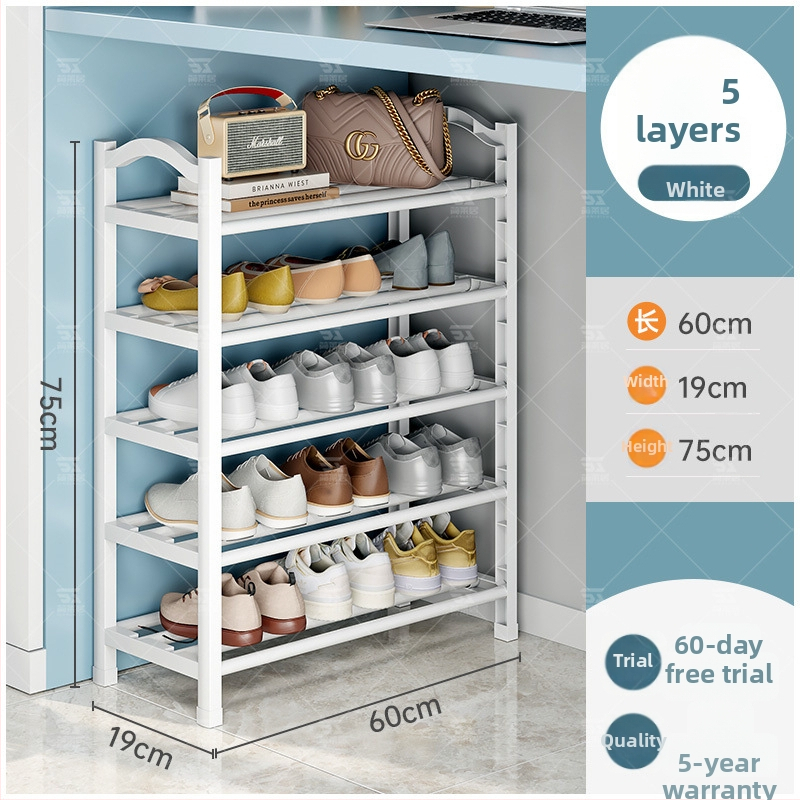 Plastový stojan na topánky Jane Laiju, 3/4/5‑poschodový, moderné viacúčelové vnútorné úložisko