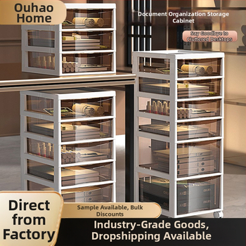 Stalak ispod stola za dokumente s 9+ slojeva — pomični, plastični, postavljen na pod