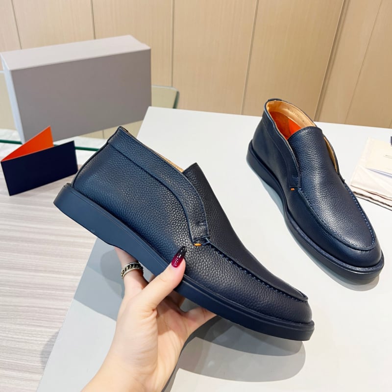 Férfi slip-on mokaszín valódi bőrből, gumírozott talppal, casual stílus, kerek orr, felsőrész: valódi bőr; talp: gumi; belső: marhabőr; ősz 2024