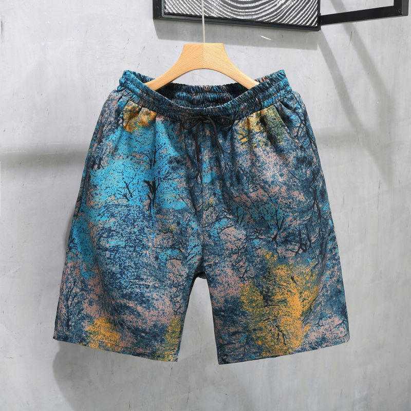 Muški ljetni sportski komplet: šorcevi i kratka majica, 100% poliester, šorcevi srednje duljine, pravi kroj, sportski stil