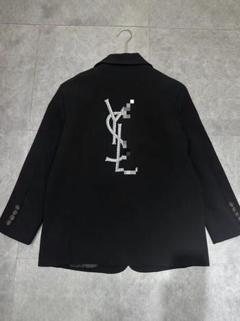 Ženski blejzer, slobodan kroj, kostimskog stila ovratnik, dugi rukavi, poliester 95%