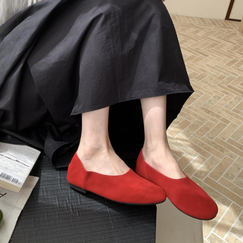 Ženske slip-on cipele s kružnim vrhom, PU gornji dio, gumeni potplat, niski dizajn