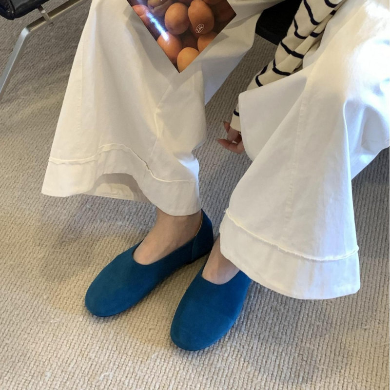 Ženske slip-on cipele s kružnim vrhom, PU gornji dio, gumeni potplat, niski dizajn