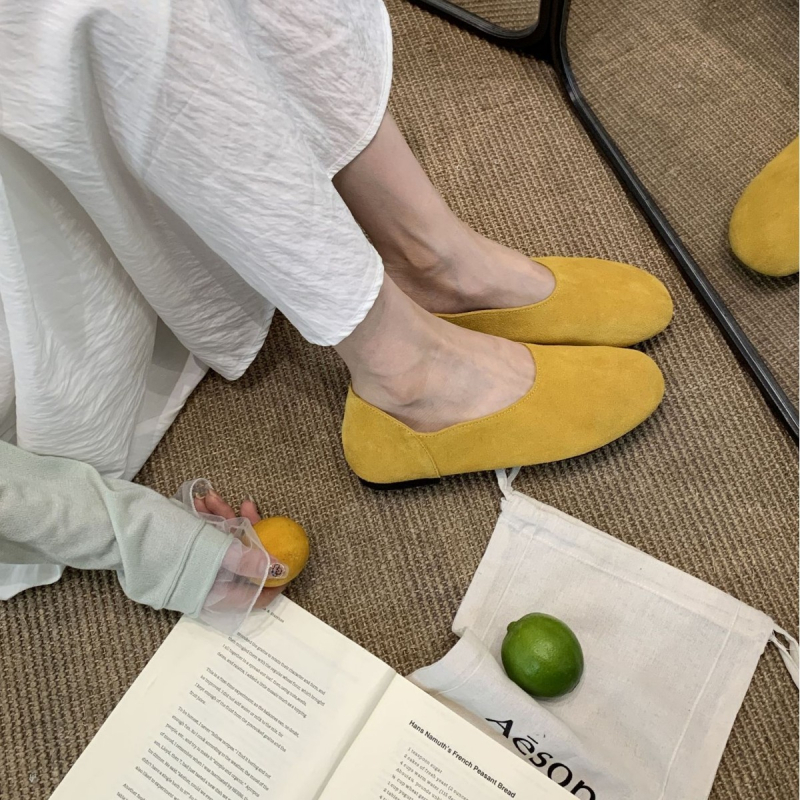 Ženske slip-on cipele s kružnim vrhom, PU gornji dio, gumeni potplat, niski dizajn