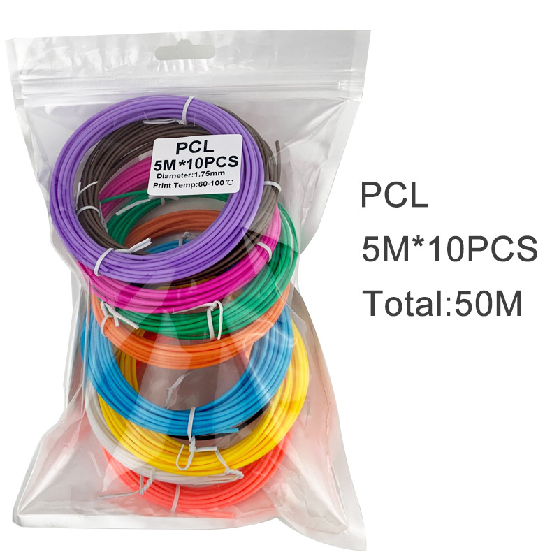 PCL filament za niske temperature 3D ispis – Materijal: PCL; Točnost ispisa: 0.75 mm; Namjena: ispis olovkom; Marka: SETOOKJ; Uvoz: Ne