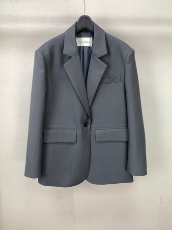 Ženski sako-kostim, labav kroj, gradski stil, poliester, zatvaranje jednim gumbom