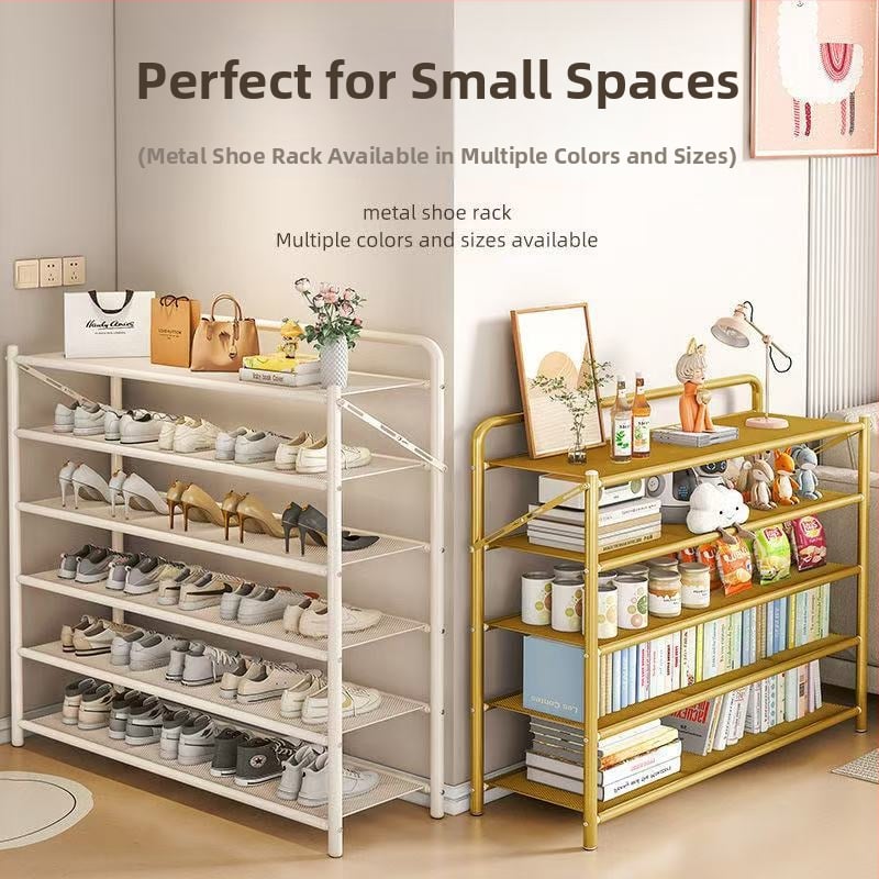 Μεταλλικός αναδιπλούμενος ραφιέρα παπουτσιών, 5 επιπέδων, επιδαπέδιος στήσιμο, κατάλληλος για αθλητικά παπούτσια, μποτάκια και ψηλά τακούνια (Μοντέλο 003)