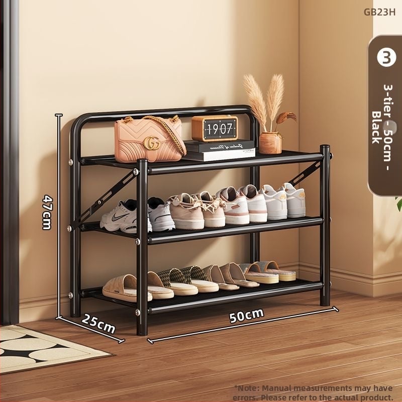 Μεταλλικός αναδιπλούμενος ραφιέρα παπουτσιών, 5 επιπέδων, επιδαπέδιος στήσιμο, κατάλληλος για αθλητικά παπούτσια, μποτάκια και ψηλά τακούνια (Μοντέλο 003)