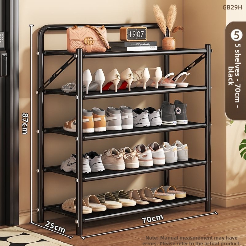 Μεταλλικός αναδιπλούμενος ραφιέρα παπουτσιών, 5 επιπέδων, επιδαπέδιος στήσιμο, κατάλληλος για αθλητικά παπούτσια, μποτάκια και ψηλά τακούνια (Μοντέλο 003)