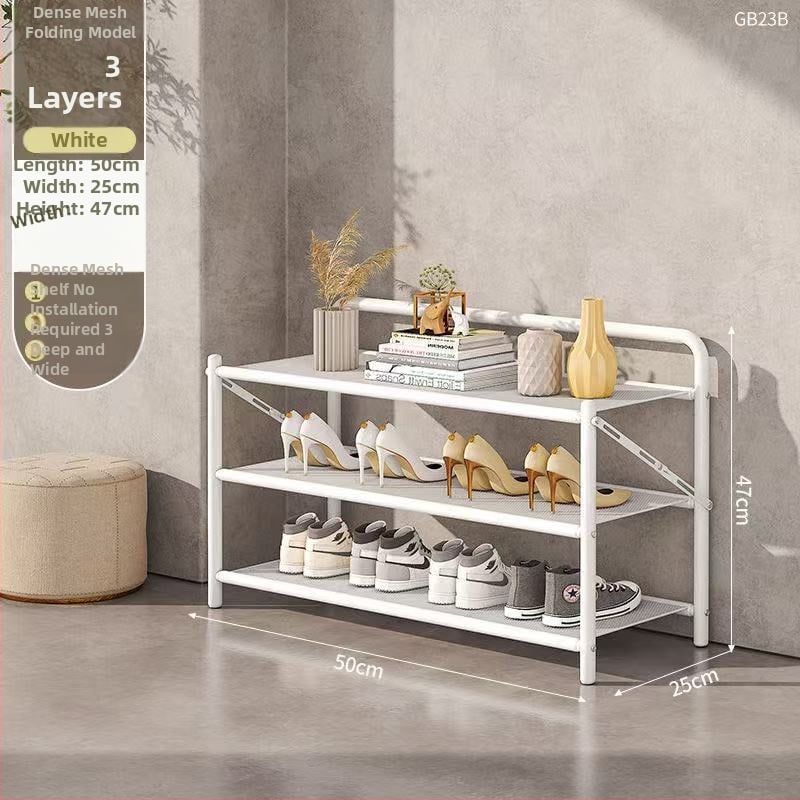 Μεταλλικός αναδιπλούμενος ραφιέρα παπουτσιών, 5 επιπέδων, επιδαπέδιος στήσιμο, κατάλληλος για αθλητικά παπούτσια, μποτάκια και ψηλά τακούνια (Μοντέλο 003)