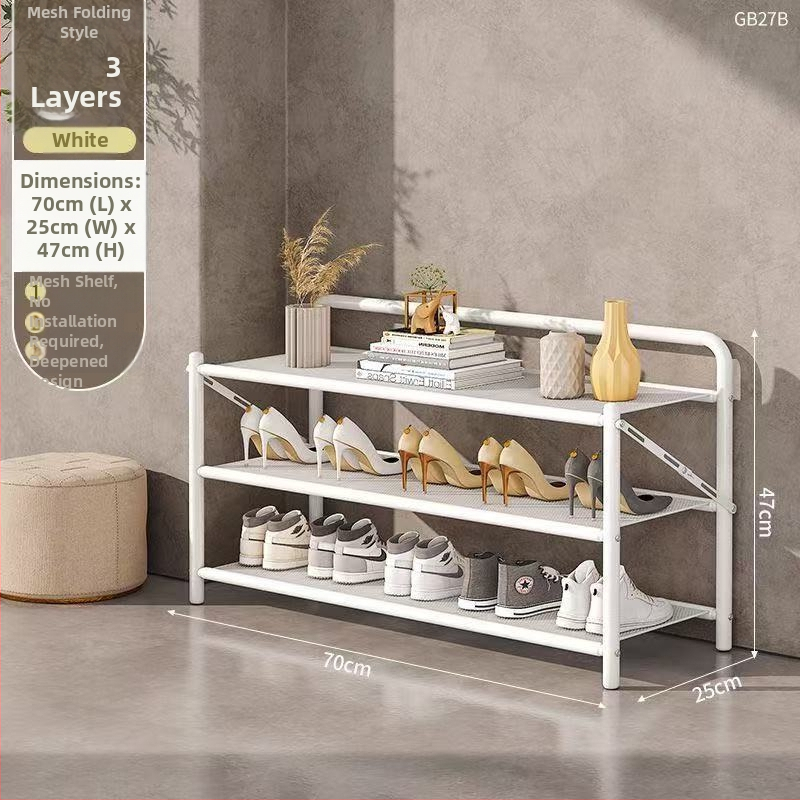 Μεταλλικός αναδιπλούμενος ραφιέρα παπουτσιών, 5 επιπέδων, επιδαπέδιος στήσιμο, κατάλληλος για αθλητικά παπούτσια, μποτάκια και ψηλά τακούνια (Μοντέλο 003)