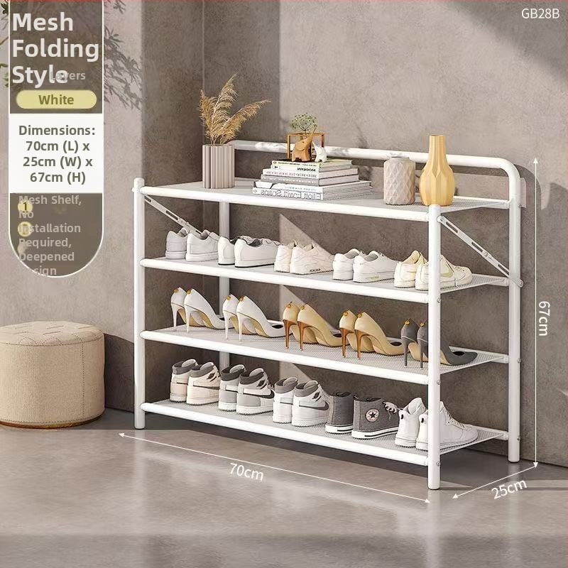 Μεταλλικός αναδιπλούμενος ραφιέρα παπουτσιών, 5 επιπέδων, επιδαπέδιος στήσιμο, κατάλληλος για αθλητικά παπούτσια, μποτάκια και ψηλά τακούνια (Μοντέλο 003)