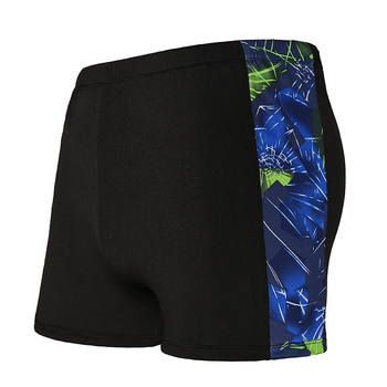 Muške kupaće šorceve s printsom, s mrežastom podstavom, poliester, 180 g, stil briefs/boxer, za plivanje