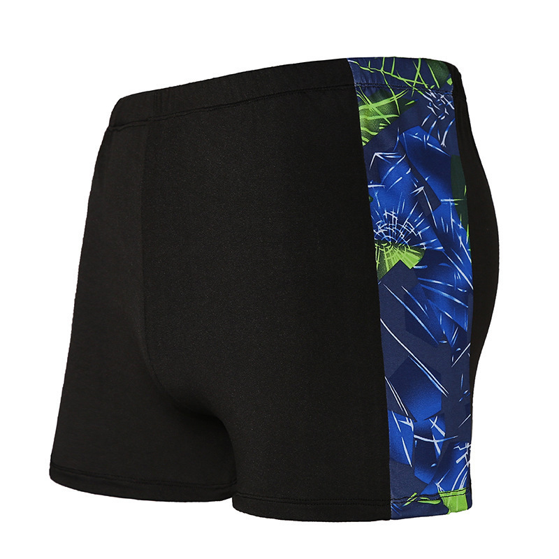 Muške kupaće šorceve s printsom, s mrežastom podstavom, poliester, 180 g, stil briefs/boxer, za plivanje