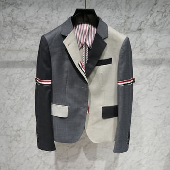 Ženski vuneni-blend sako-kostim, 30–50% vuna; jednostruki kopčanje s reverom; normalna duljina (50–65 cm); japansko-korejski ležerni stil