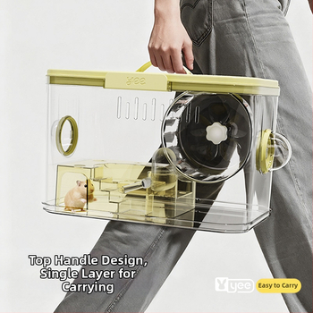 Kavez za hrčka Yee – prozračni blok-stil, dvokatni DIY proširivi, prijenosni, lako za čišćenje, ventilirani