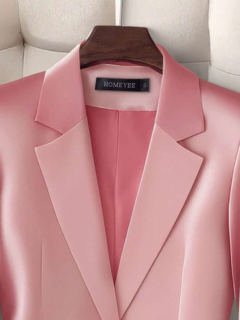 Blejzer, dvostruko kopčanje, ovratnik od sakoa, poliester, srednja duljina, elegantan gradski stil