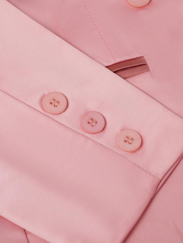 Blejzer, dvostruko kopčanje, ovratnik od sakoa, poliester, srednja duljina, elegantan gradski stil