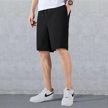 Muške kratke hlače za trčanje, od pletenog materijala, 100% poliester, dužina do koljena, straight-tube kroj, korejskog stila