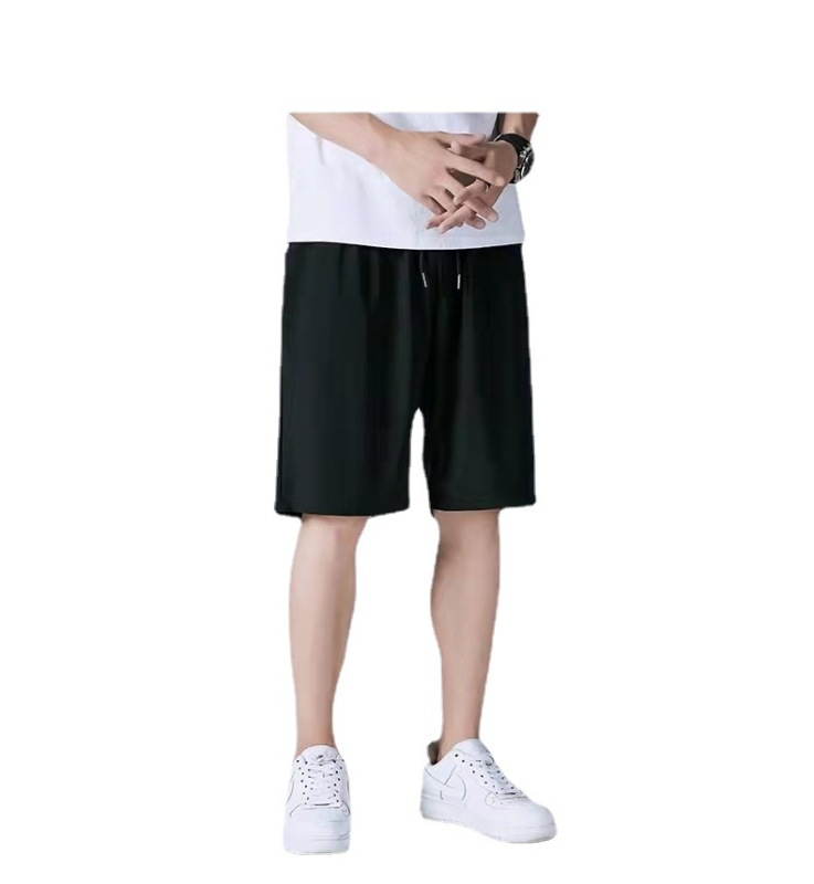 Muške kratke hlače za trčanje, od pletenog materijala, 100% poliester, dužina do koljena, straight-tube kroj, korejskog stila