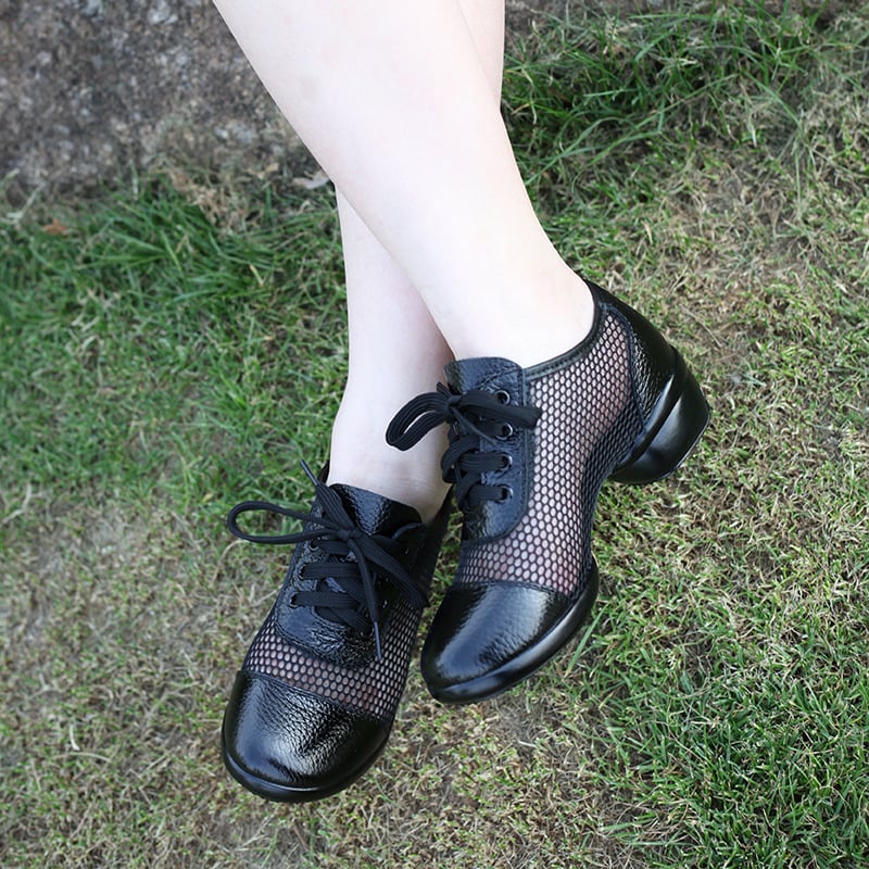 Ženske plesne tenisice Cowhide + Mesh gornji dio, Beef Tendon đon, za Modern Dance, prozračne, lagane, ublažavanje udaraca