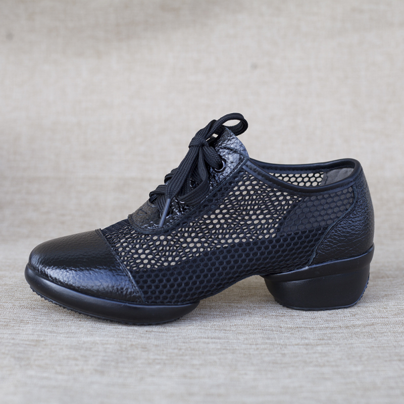 Ženske plesne tenisice Cowhide + Mesh gornji dio, Beef Tendon đon, za Modern Dance, prozračne, lagane, ublažavanje udaraca