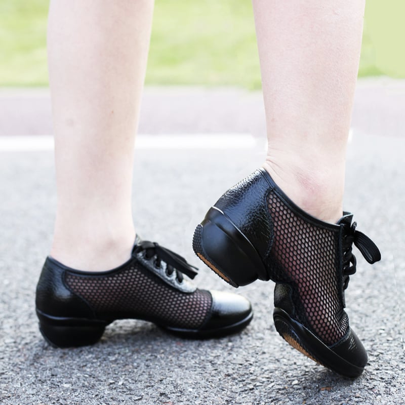 Ženske plesne tenisice Cowhide + Mesh gornji dio, Beef Tendon đon, za Modern Dance, prozračne, lagane, ublažavanje udaraca