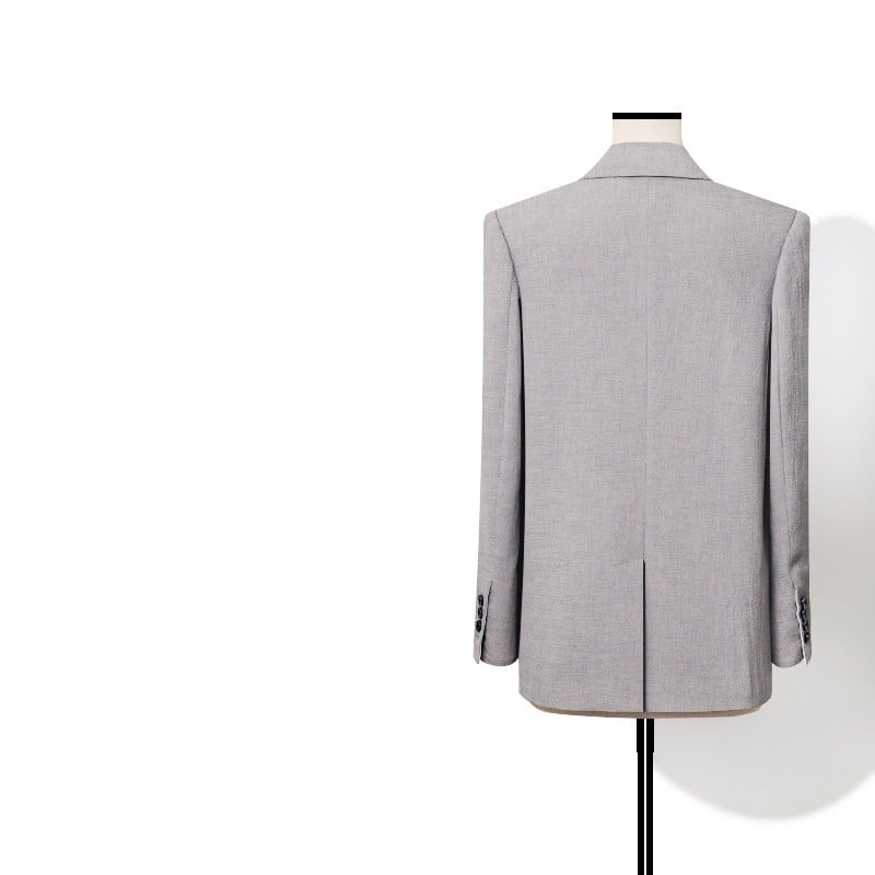 Žensko sako za odijelo, dvostruko kopčanje, jednobojni uzorak, glavni materijal: triacetat vlakna (50–70%)