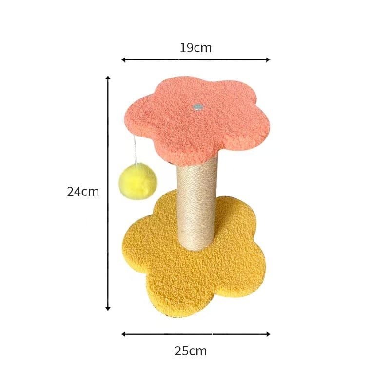 Fa macska mászófa karcolódeszkával, ugró platformával és kényelmes fészekkel — aranyos stílus