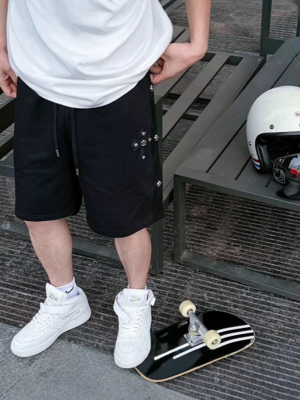 Muške šorceve za plažu s križnim šivanjem, udoban kroj, korejski stil, poliester tkanina, mikroelastičnost.