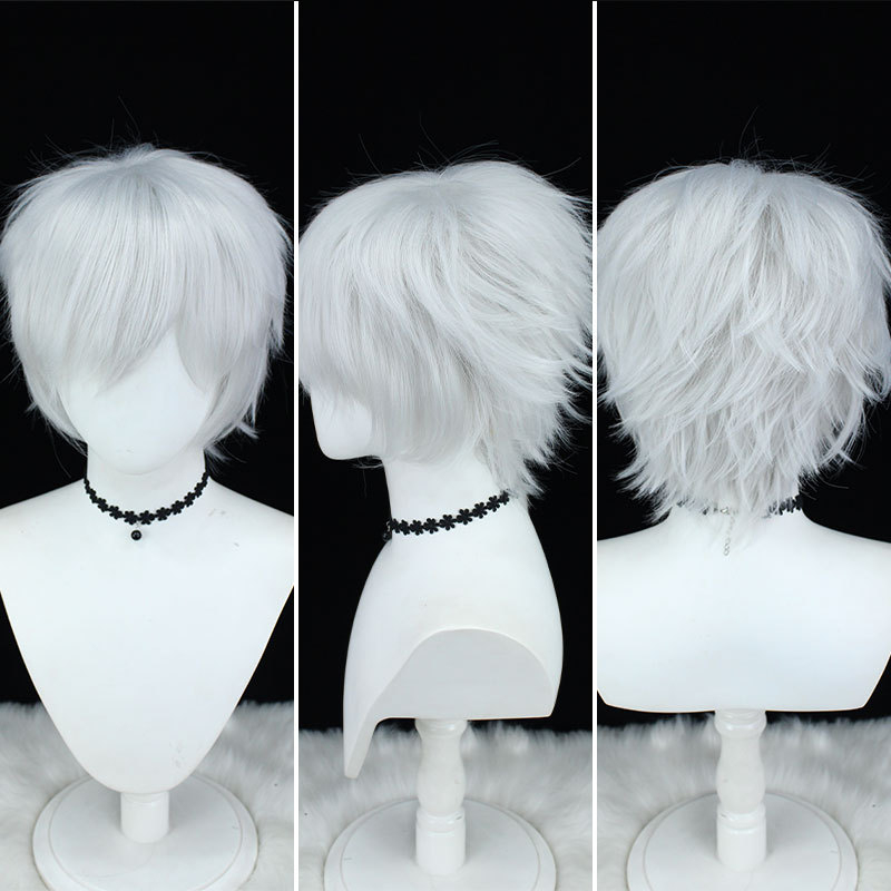 Cosplay perika, kratka kovrčava frizura, termički otporna vlakna, otprilike 150 g, nije pogodna za toplo bojanje