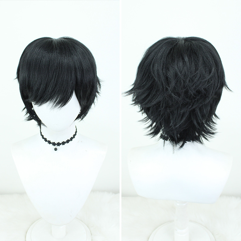 Cosplay perika, kratka kovrčava frizura, termički otporna vlakna, otprilike 150 g, nije pogodna za toplo bojanje