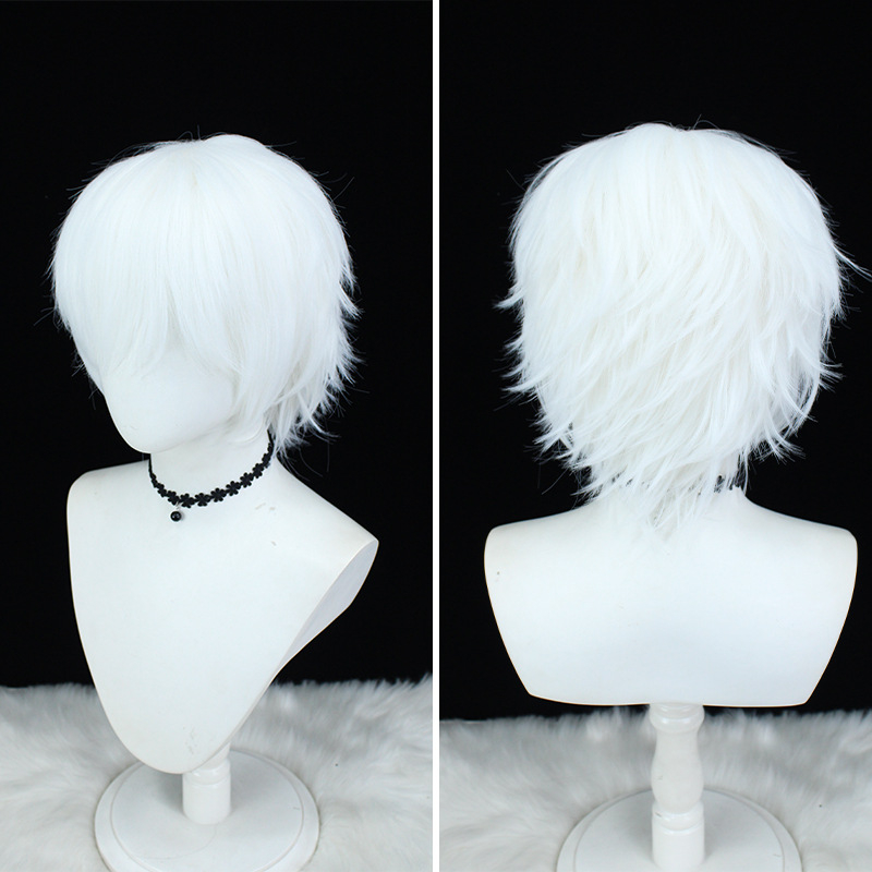 Cosplay perika, kratka kovrčava frizura, termički otporna vlakna, otprilike 150 g, nije pogodna za toplo bojanje