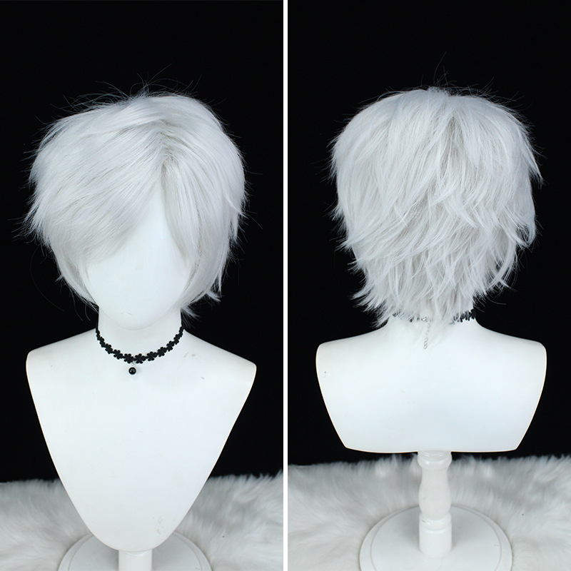 Cosplay perika, kratka kovrčava frizura, termički otporna vlakna, otprilike 150 g, nije pogodna za toplo bojanje