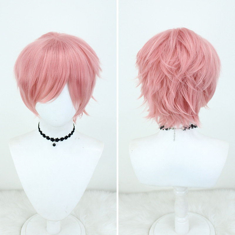 Cosplay perika, kratka kovrčava frizura, termički otporna vlakna, otprilike 150 g, nije pogodna za toplo bojanje