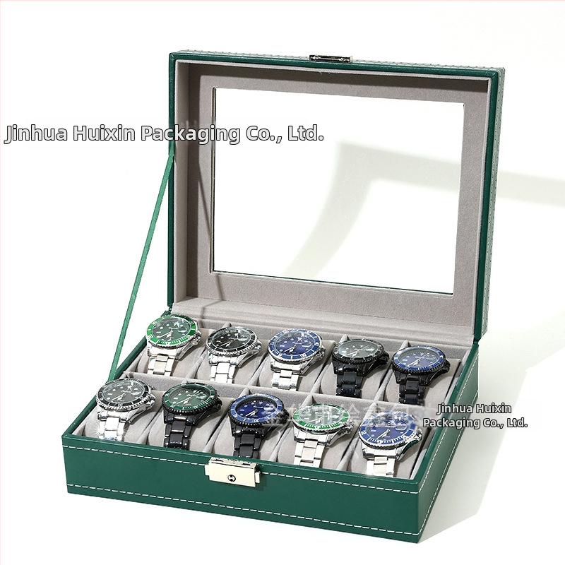 Kutija za satove za skladištenje, drvena konstrukcija, plišani ulošak, marka Xin, pakiranje u kutiji