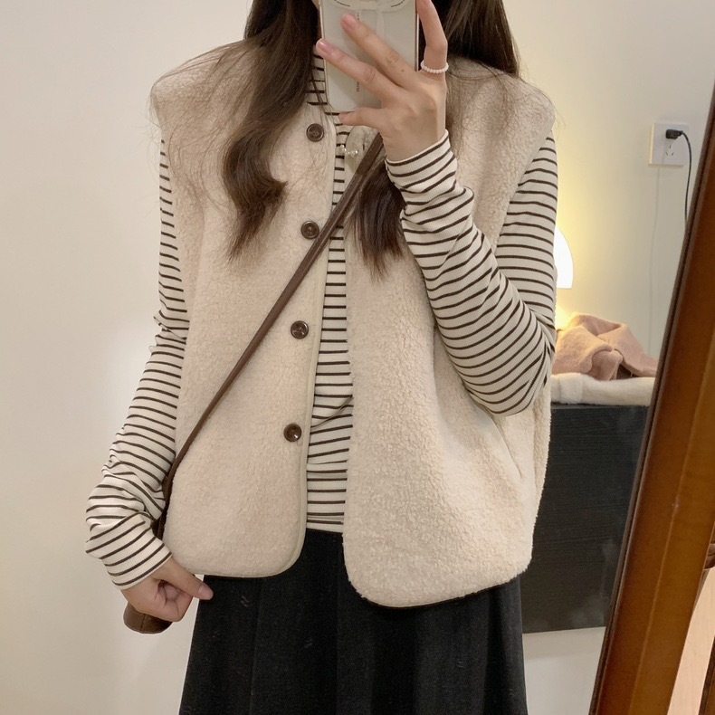 Chenille prsluk bez ovratnika za odrasle žene, ženstven stil, proljeće 2023.